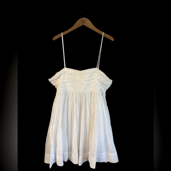 Anthropologie Forever That Girl Mini Dress Size XL White Spaghetti Straps Flowy - Picture 3 of 15